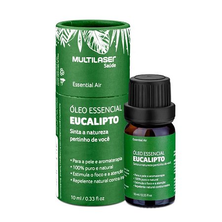 Óleo Essencial de Eucalipto - Purificar 10mL HC128 Multilaser