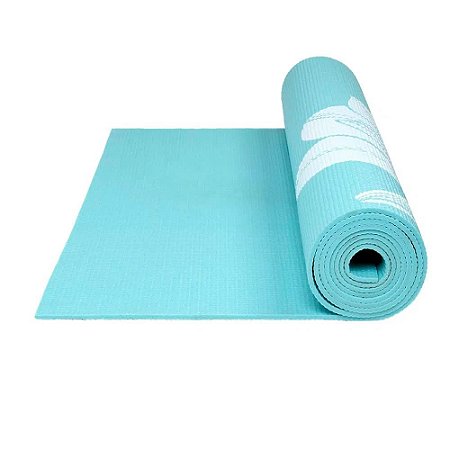 Tapete para Yoga Premium Azul Flores ES218 Atrio