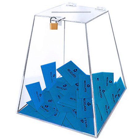 urna de acrilico 40cm x 20cm