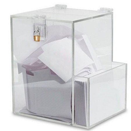 urna de acrilico  20cm X 16cm c/ bolsa