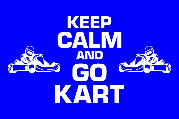 Capacho Frase - Kart Keep Calm Fundo Azul Escuro