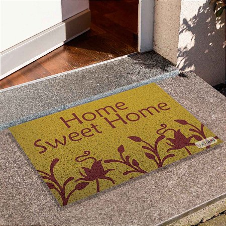 Capacho Frase - Home Sweet Home Floral