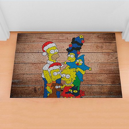 Capacho Natal - Feliz Natal Família Simpsons