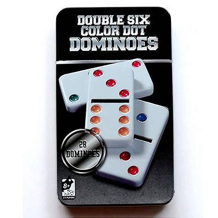 Jogo de Domino na Lata - Caixa de Metal Super Luxo - Domino Osso  - JG170301