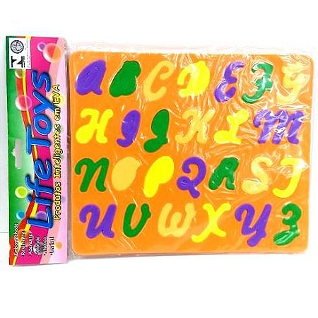 Jogo do alfabeto: Letras - Jogo educativo de madeira com 27 peças - IOB