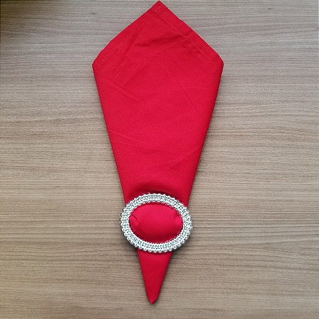Guardanapo de tecido 42cm vermelho liso tergal