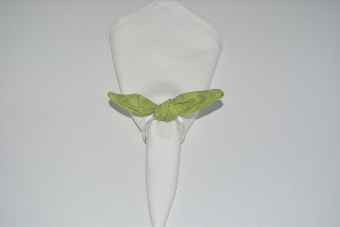 Porta Guardanapo de tecido verde com desenhos de uvas verdes