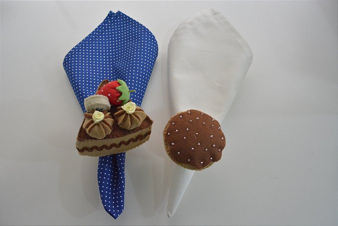 Kit 2 Porta guardanapos torta e bolo de chocolate