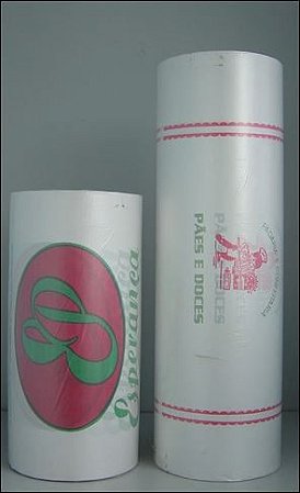 5 unidades de Bobinas de 40cm - Papel Monolúcido para Frios Impressas em Até 2 Cores