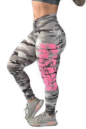 Legging Destroyer Camuflada Cinza