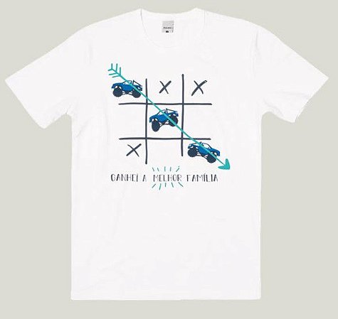 Camiseta Manga Curta Adulto Masculina Branca Coleção Família  - Malwee