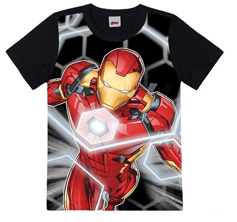 camiseta infantil do homem de ferro
