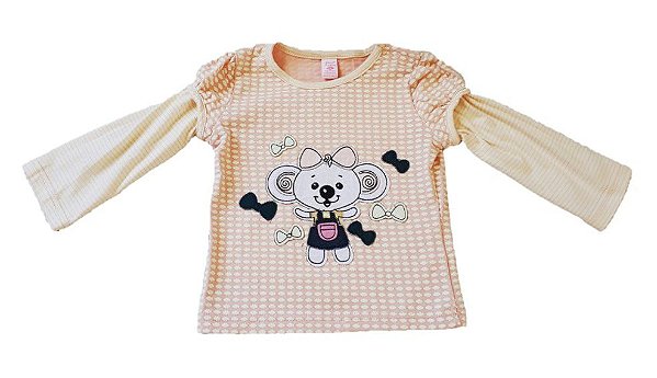 Blusa Manga Longa Bebê Menina Coral - Lilica Ripilica Baby