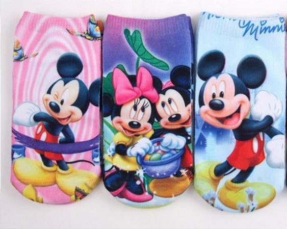 Kit de Meias do Mickey e Minnie