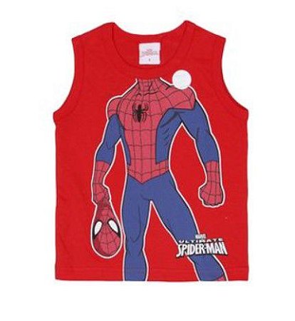 Regata Infantil Homem Aranha Brilha Escuro - Vemelha - Brandili