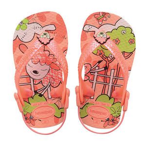 Chinelo Baby Pets - Tira Flexível - Coral e Rosa Claro - Havaianas