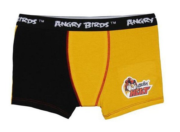 Cueca Boxer Angry Birds - Lupo - Amarela e Preta - Lupo