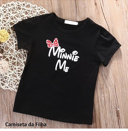 Blusa Manga Curta Bebê Menina Minnie Preta