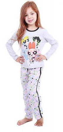 Pijama Infantil Meninas Superpoderosas - Cinza