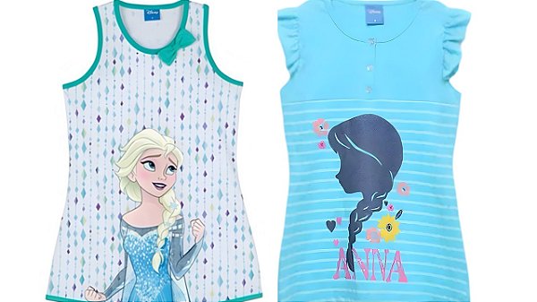 COMBO PAGUE 1 LEVE 2 Camisolas Manga Curta Infantil Menina Frozen- Lupo