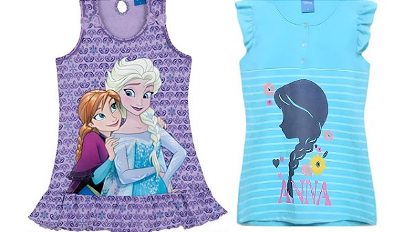 COMBO PAGUE 1 LEVE 2 Camisolas Manga Curta Infantil Menina Frozen - Lupo