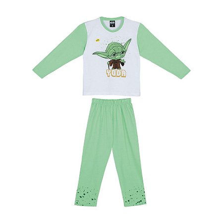 Pijama Star Wars Yoda Disney - Verde e Branco - Lupo