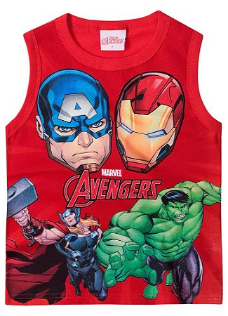 Regata Avengers - Vermelha - Brilha no Escuro -  Brandili