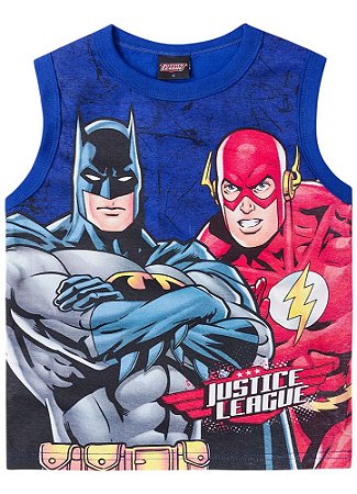 Regata Infantil Menino Liga da Justiça Azul - Brandili
