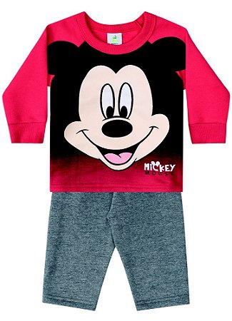 conjunto moletom mickey bebe