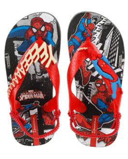 Chinelo com Tira Flexível Bebê Menino Homem Aranha - Grendene Ipanema
