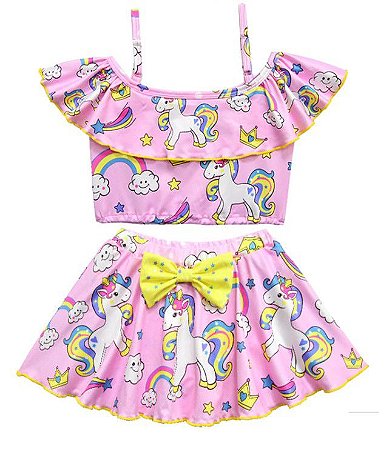 conjunto shorts saia infantil