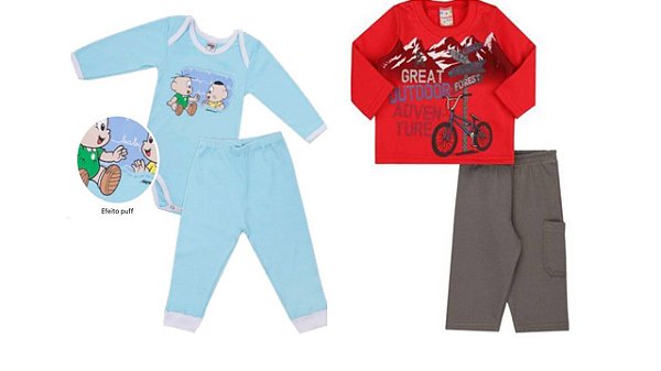 COMBO PAGUE 1 LEVE 2 Conjuntos de Inverno Bebê Menino