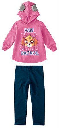 Conjunto Moletom Flanelado Bebê Menina Patrulha Canina Skye - Malwee