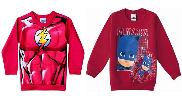 PAGUE 1 LEVE 2 Moletom Flanelado Bebê Menino Personagens - Malwee e Brandili