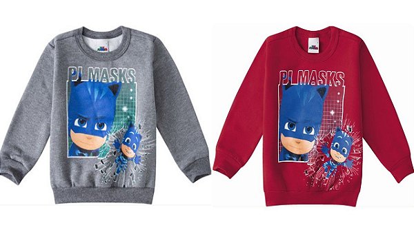 COMBO PAGUE 1 LEVE 2 Moletom Bebê Menino Flanelado PJ Masks - Malwee