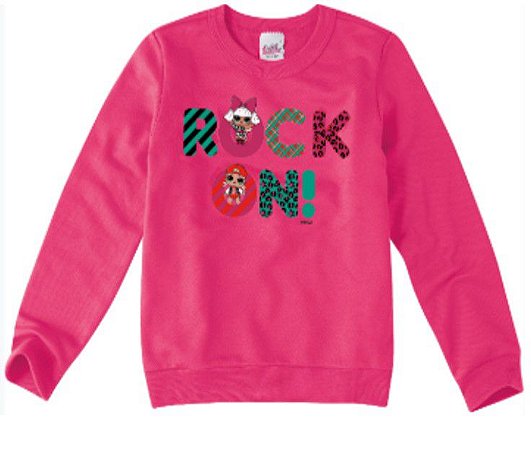 Moletom Flanelado Infantil Menina Lol Rosa - Malwee