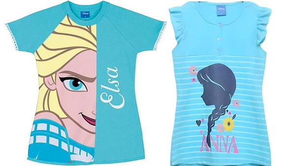 COMBO PAGUE 1 LEVE 2 Camisolas Manga Curta Infantil Menina Frozen - Lupo