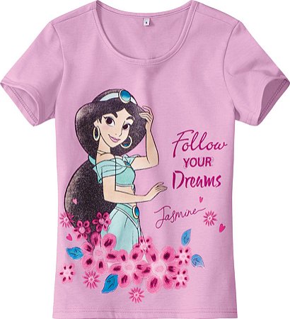 Blusa Bebê Menina Princesa Jasmine Lilás - Malwee