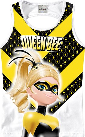 Blusa Regata Infantil Menina Queen Bee Branca Lady bug - Malwee