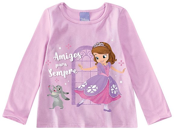 Blusa Bebê Menina Princesa Sofia Lilás - Malwee
