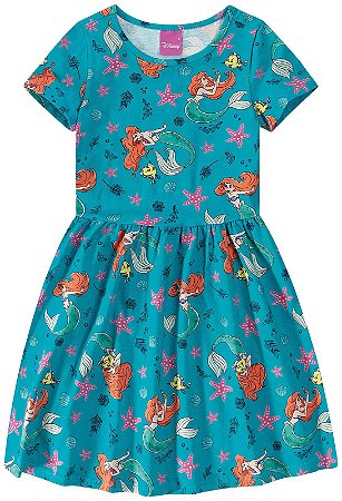 vestido de ariel verde