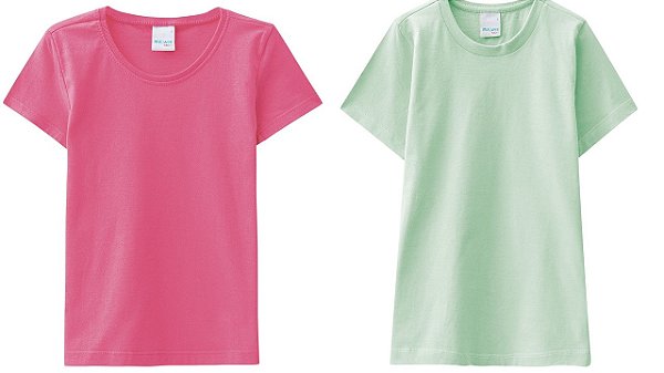 COMBO PAGUE 1 LEVE 2 Blusas Básicas Manga Curta Infanto Juvenil - Malwee