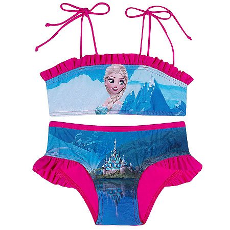 Biquini Infantil Menina Frozen Rosa - Tiptop