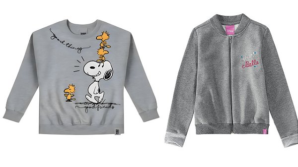 COMBO PAGUE 1 LEVE 2 Jaqueta e Moletom Flanelado Infantil Menina Personagens - Malwee