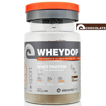 WheyDop Sport Concentrado Chocolate 900g - Elemento Puro