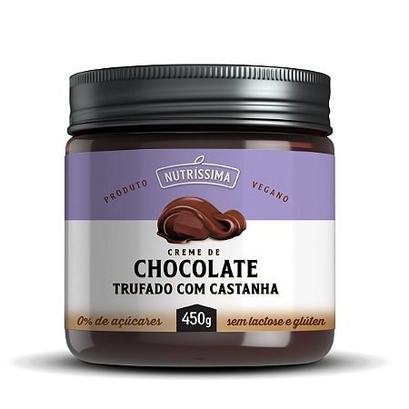 Creme de Chocolate Trufado Com Castanha 450g - Nutríssima - Val. 08/04/2023