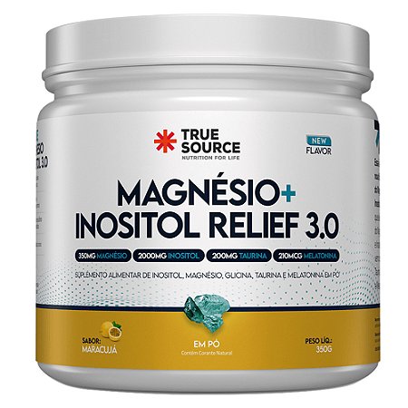 True Magnésio + Inositol Relief 3.0 Maracujá 375g - True Source
