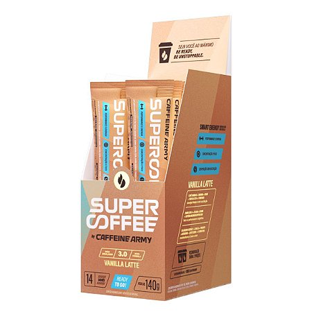 SuperCoffee To Go Vanilla Latte 14 Sachês - Caffeine Army