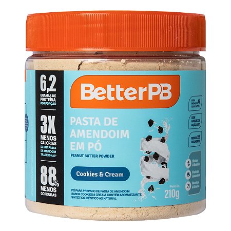 Pasta de Amendoim em Pó Cookies & Cream 210g - BetterPB