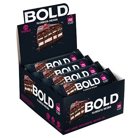 Bold Bar Floresta Negra 12 Unidades - Bold Snacks